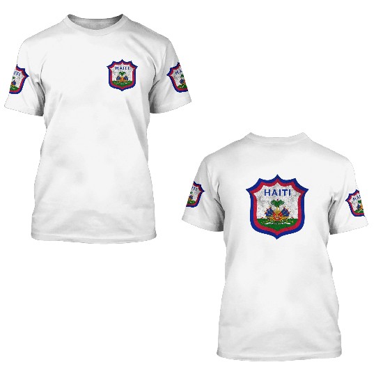 Haiti Crest Design 3D T Shirts