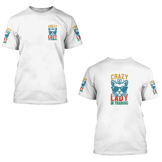 Crazy cat lady 3D T Shirts