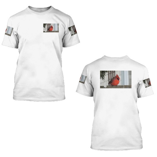 Brilliant Cardinal Bird 2 3D T Shirts