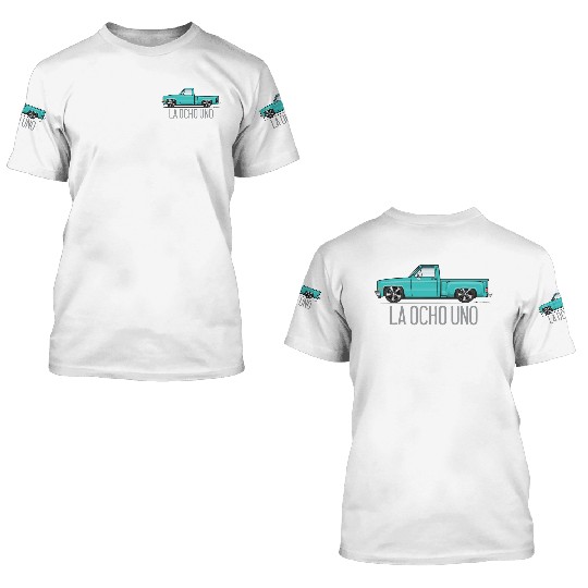 La Ocho Uno Light Turquoise 3D T Shirts
