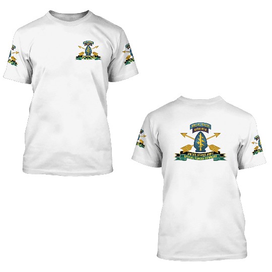 Army US Army Special Forces Command SSI 3D T Shirts