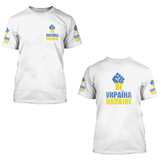 Free Ukraine Stand With Ukraine Support 3D T Shirts