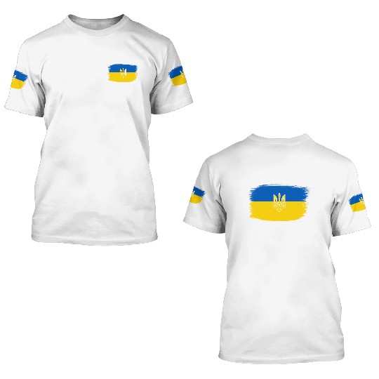 I Stand with Ukraine Ukraine Flag 3D T Shirts