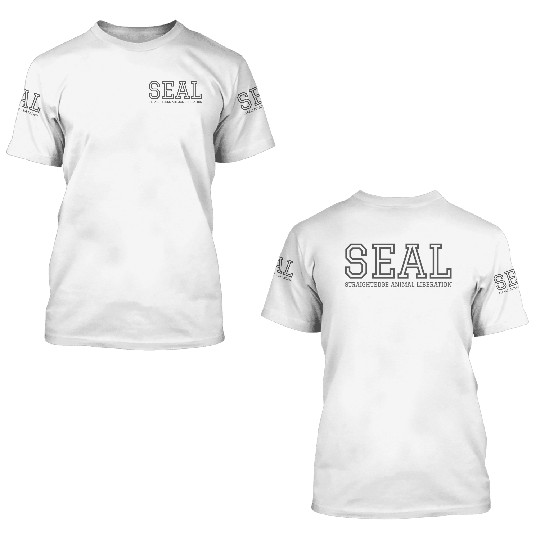 SEAL Straight Edge Animal Liberation (dark gray) 3D T Shirts