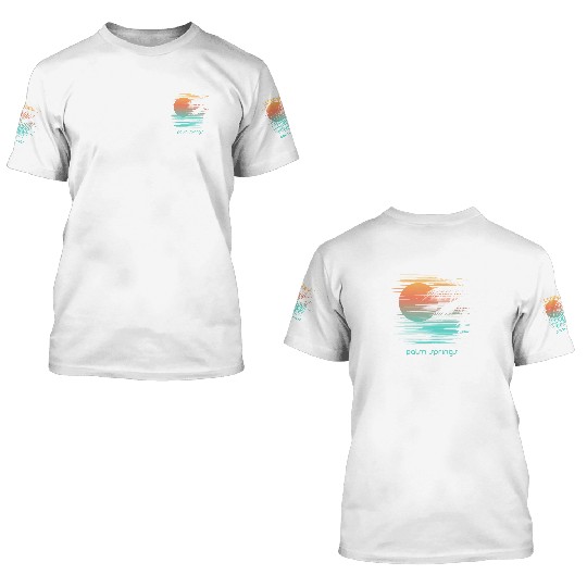 Artistic Palm Springs California Palm Tree 3D T Shirts