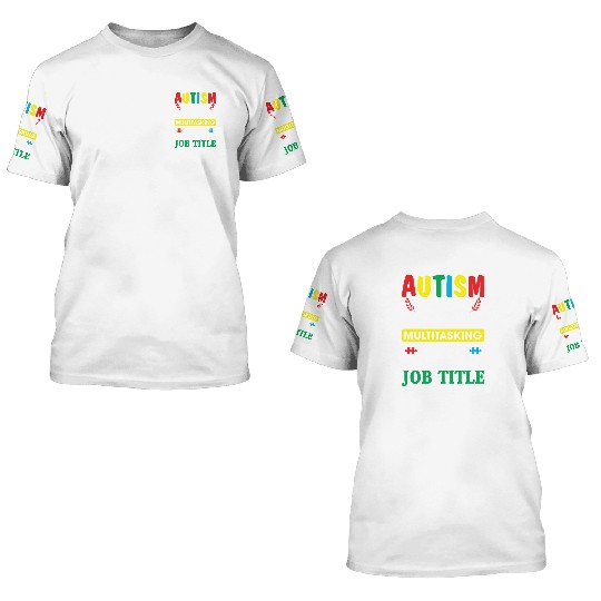 Autism Teacher Only Because Multitasking Ninja 3D T Shirts