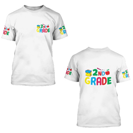Hello 2nd Grade Back To School 3D T Shirts
