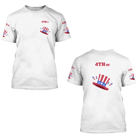 4th of July 3D T Shirts