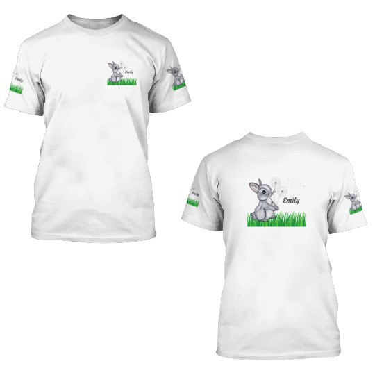 Bunny Name Gift Emily 3D T Shirts