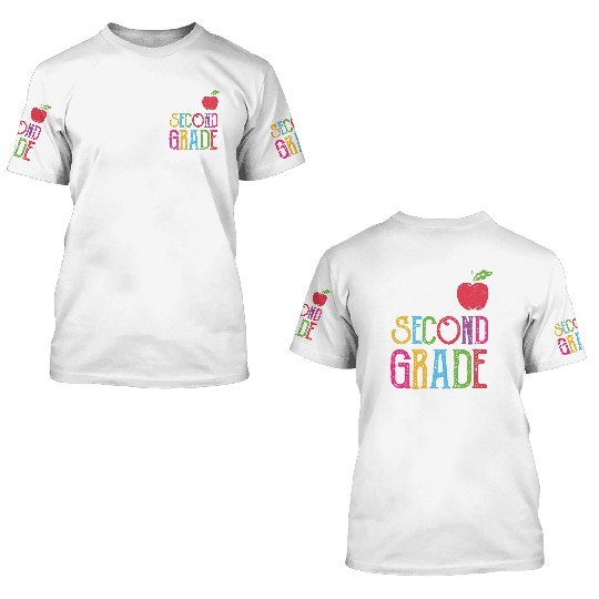 Hello Second Grade Back To School 3D T Shirts