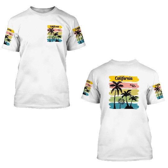 California Summer dance party 3D T Shirts