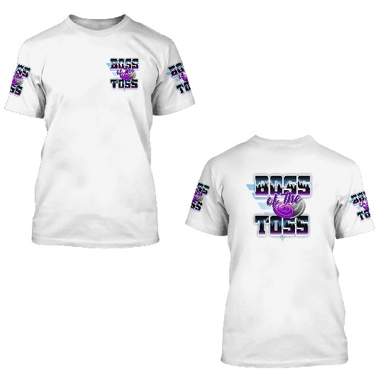 Disc Golf Boss Toss Funny Frisbee Vintage 3D T Shirts