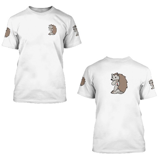 I Love Dad Hedgehog 3D T Shirts