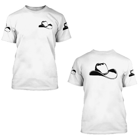 Cowboy hat, hat, cowboy 3D T Shirts
