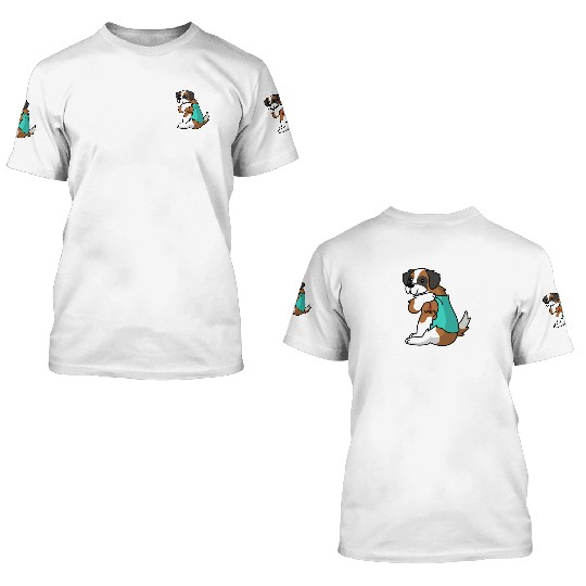 Saint Bernard I Love Grandma 3D T Shirts