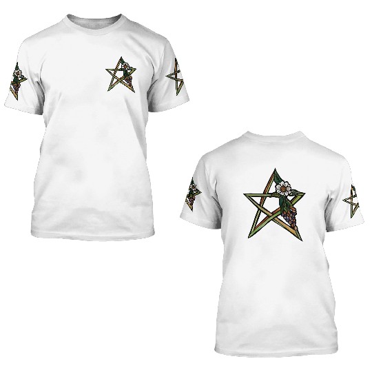 Green Witch Star 3D T Shirts