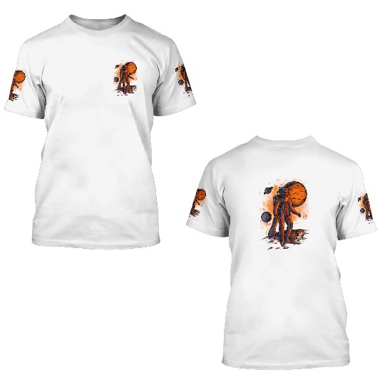 Lion astronauts in space 3D T Shirts