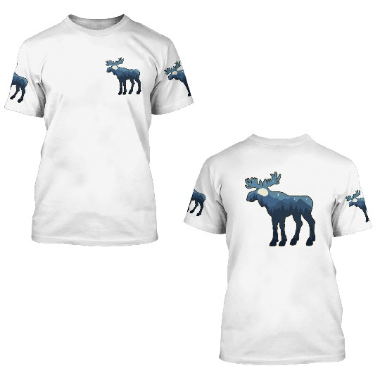 Wild Adventure Moose 3D T Shirts