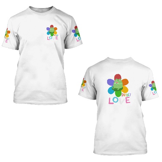 cute frog pride colors 3D T Shirts
