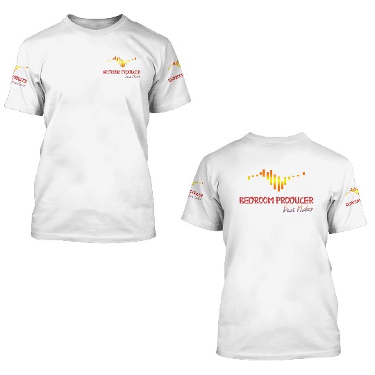 Bedroom Producer Beat Maker Design 3D T Shirts