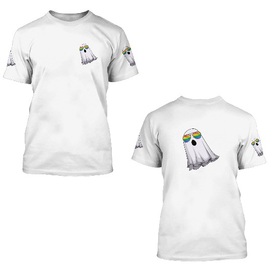Funny Ghost LGBT Rainbow Gay Pride 3D T Shirts