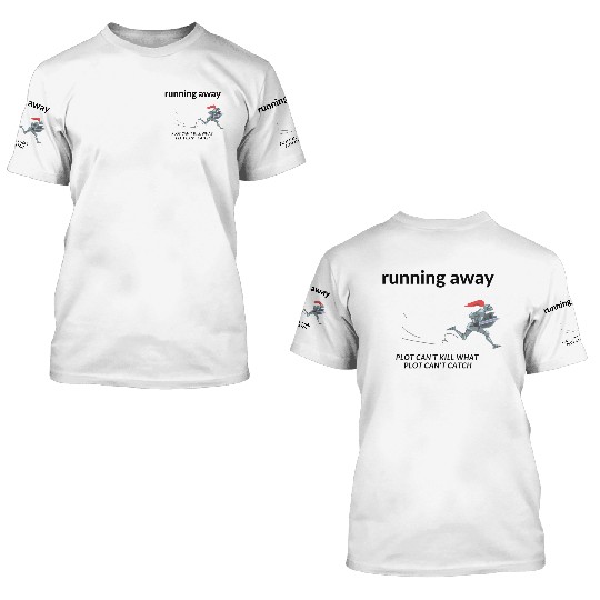 running away - LARP funny 3D T Shirts