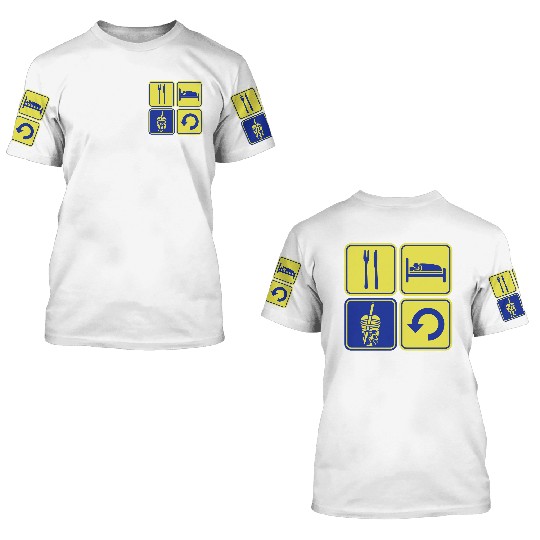 Repeat Boba Tea daily 3D T Shirts