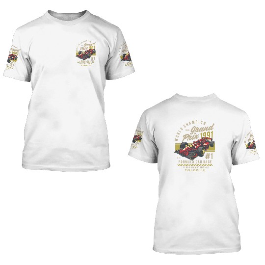 Formula Car Race 3D T Shirts