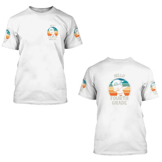 Fourth Grade Back to School Teacher 3D T Shirts