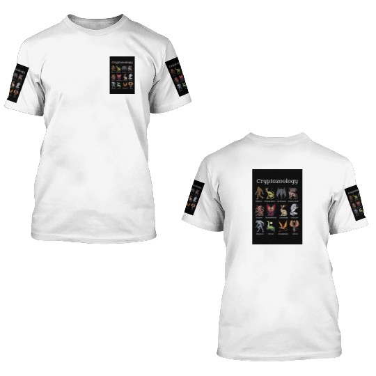 Cryptozoology Cryptid Creatures 3D T Shirts