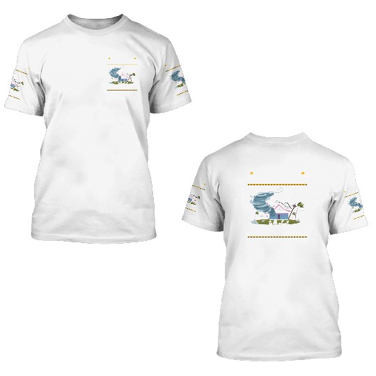 Warning Tornadoes Tornado Storm Chaser 3D T Shirts