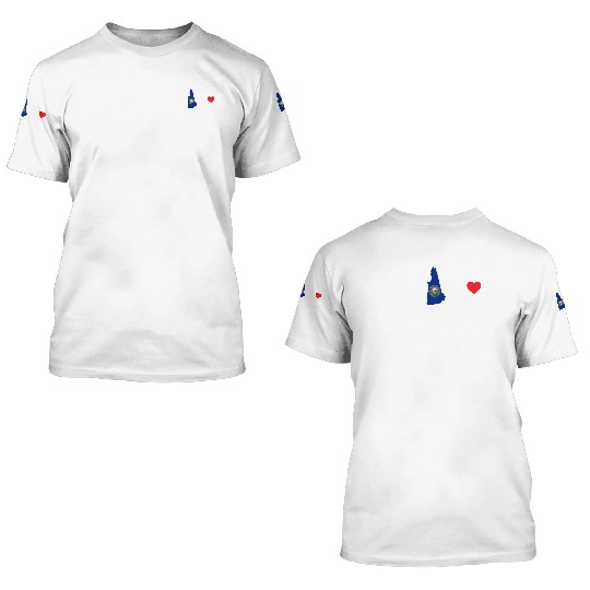 New Hampshire Heartbeat Gift 3D T Shirts