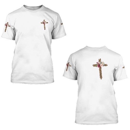 He Is Risen Jesus Christ Cross Easter Sunday 3D T Shirts