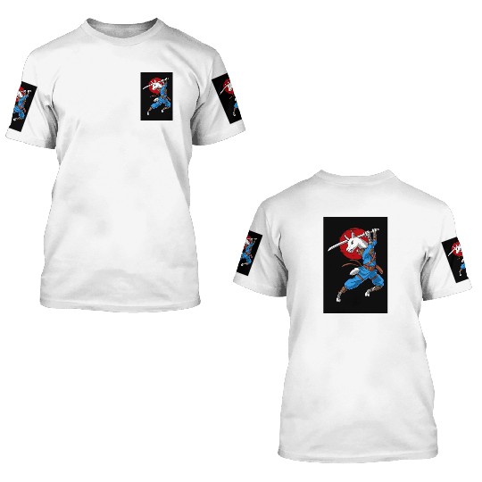 Llama Ninja Samurai 3D T Shirts
