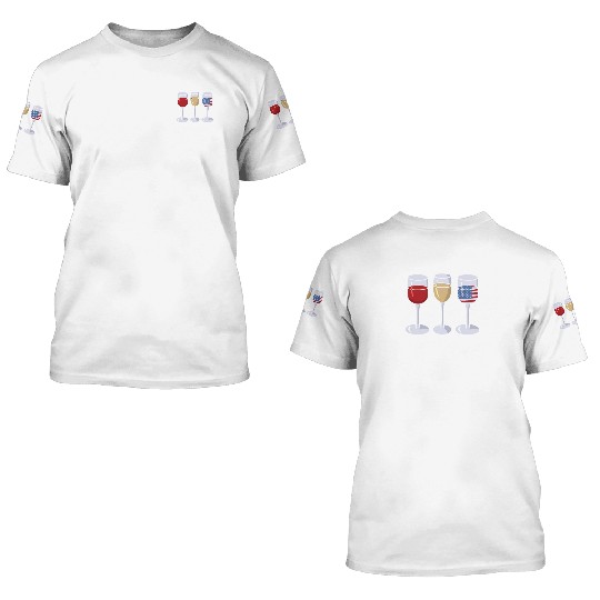 Red Wine & Blue | Bourbon Drinker 3D T Shirts | Whisky