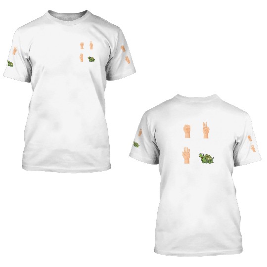 Rock Paper Scissors Nothing Beats Turtles Funny Tu 3D T Shirts
