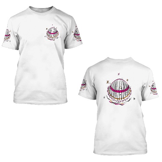 Seashell Shell Summer Vacation 3D T Shirts