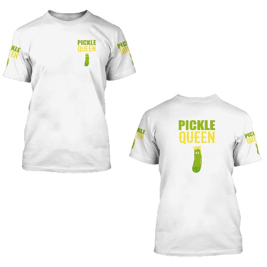 Pickle Queen Head Chef Gift 3D T Shirts