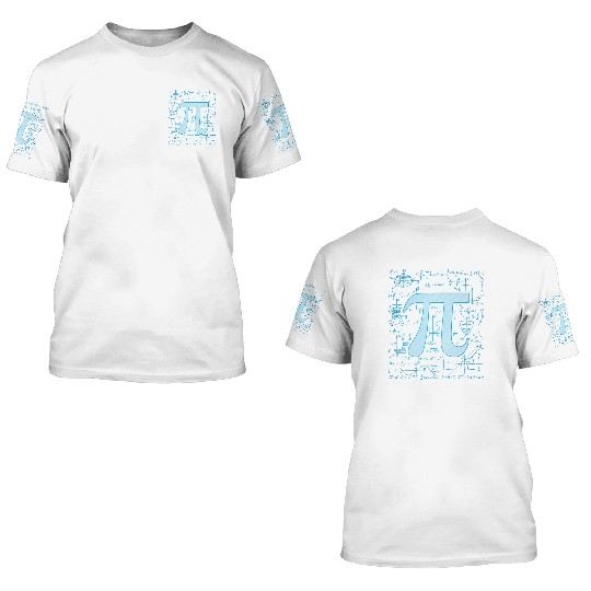 3.14 Pi Day Math Physics Irrational Number Circumf 3D T Shirts