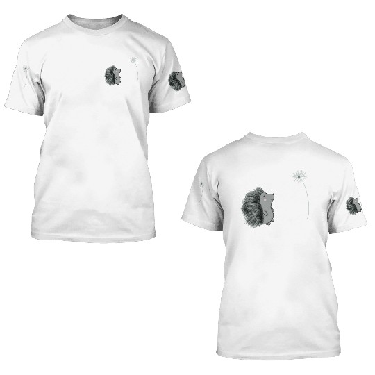 Hedgehog and dandelion 3D T Shirts