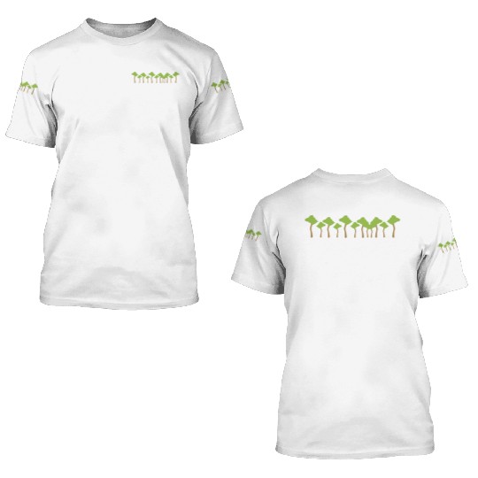 trees line nature forest dash 3D T Shirts