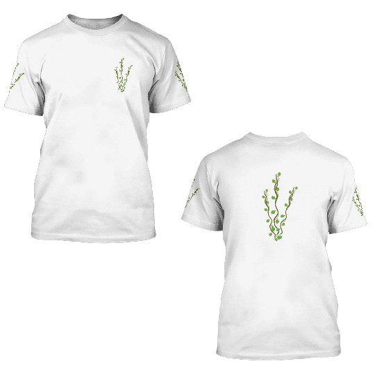 Plant icon nature branches leaves 3D T Shirts