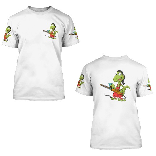 Lizard Gardener 3D T Shirts