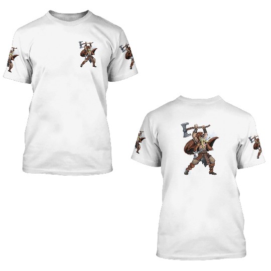 Norse Viking Warrior 3D T Shirts