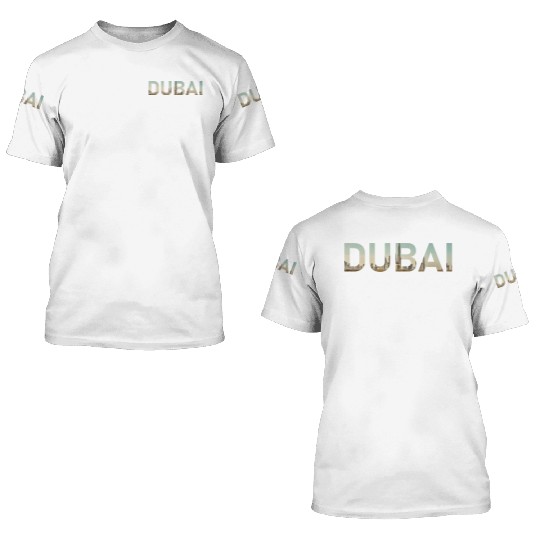 Dubai Desert Skyline United Arab Emirates UAE 3D T Shirts