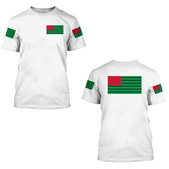 Funny Watermelon Flag USA 3D T Shirts