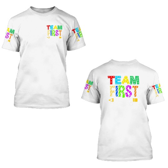 Team First Grade For Elementary Teacher 3D T Shirts