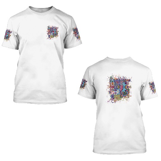 Joyful mosaic 3D T Shirts