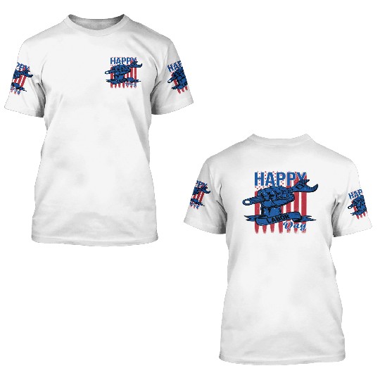 Happy Labor Day American Flag Holiday US Worker 3D T Shirts