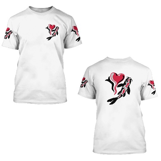 I Love Koi Fish 3D T Shirts